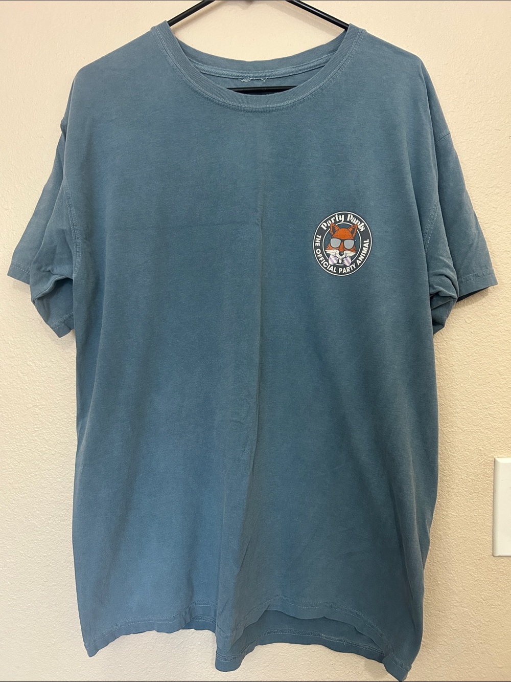 Blue Graphic Cotton Tee - Men's Casual Shirt